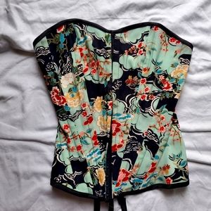 Size small Charlotte Russe Corset - Teal and black